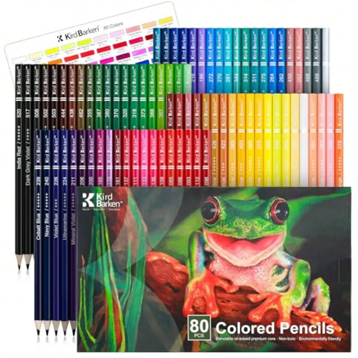 Colored Pencil Set, 80 Oil-Based Soft Core 2B, for Artists & Adult Coloring