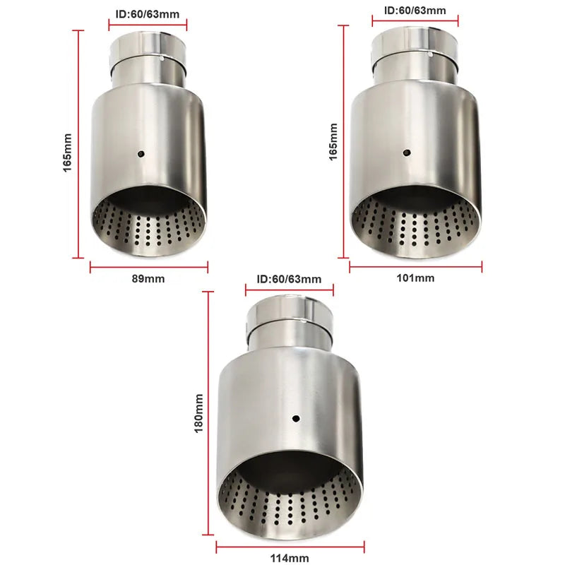 Matte Stainless Steel Exhaust Muffler Tip | VW GTI MK7 Golf 7 60-63mm