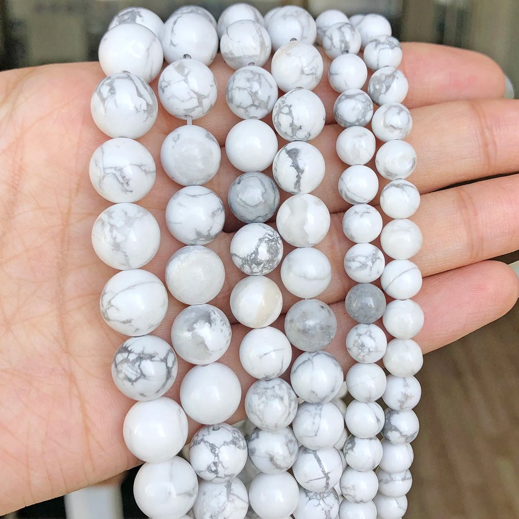 Stone Beads Round Black Lava Volcanic-Style for DIY Jewelry Making Craft Beads