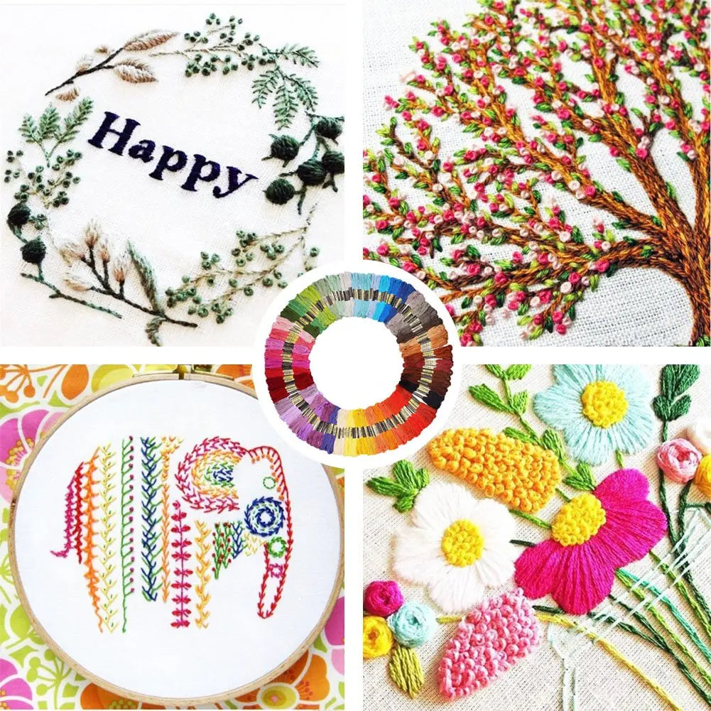 Embroidery Floss, Mixed Colors for Cross-Stitch, Sewing & Bracelet Crafts