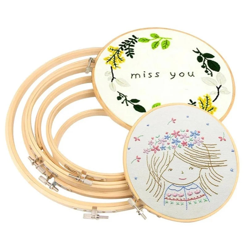 Embroidery Hoops, Round Display Frames for Handmade Needlecraft Art