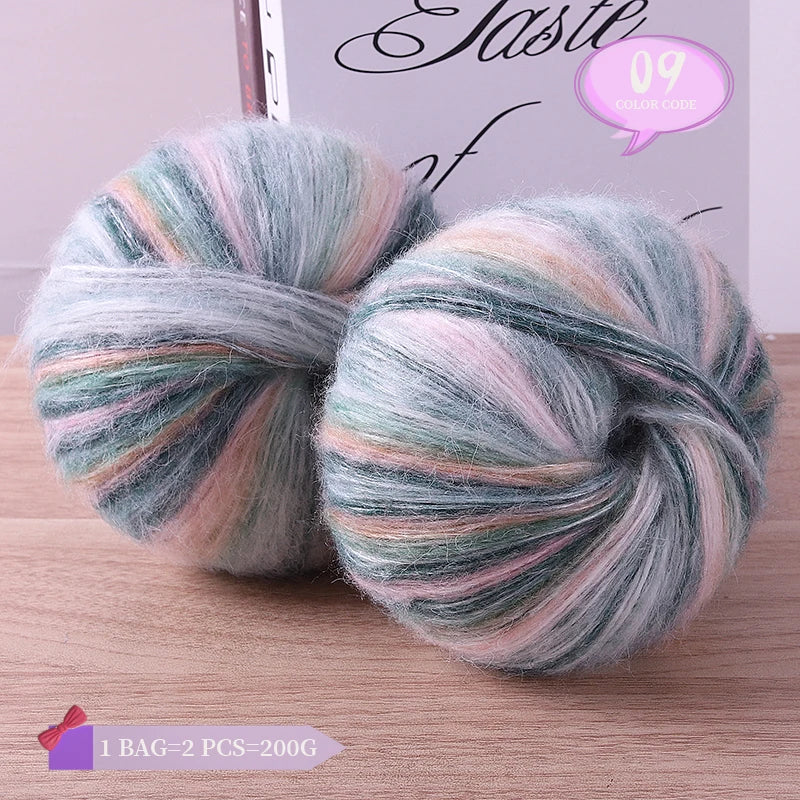 Yarn, Rainbow Gradient for Handmade Coats, Sweaters, Gloves & Shawls