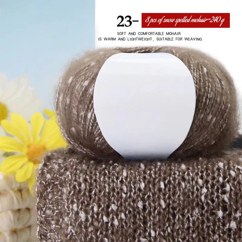 Yarn, Snow-Dot Effect for Knitting Sweaters, Shawls, Headbands & Hats