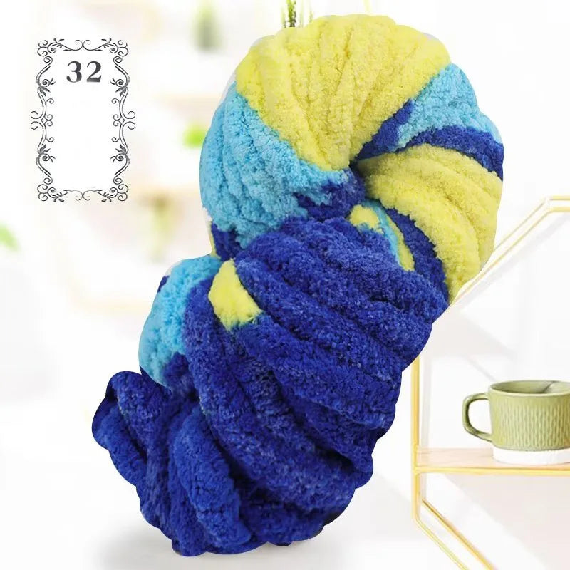 Yarn, Thick Chenille for Handmade Throws, Blankets, Rugs & Pet Bed Crafts