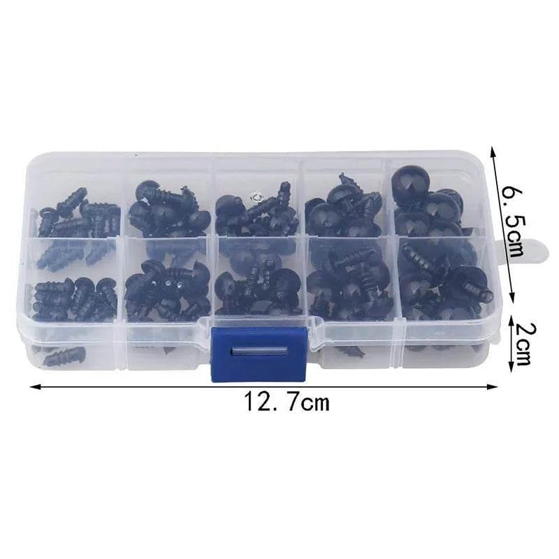 200Pcs 6-12mm Eyeball Doll Making Doll Making Safety Eyes Craft Supply