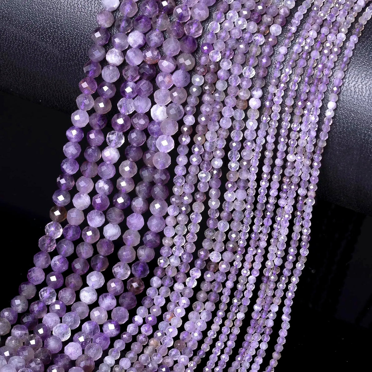Stone Beads Tiny Faceted Purple Amethyst-Style for DIY Jewelry Making