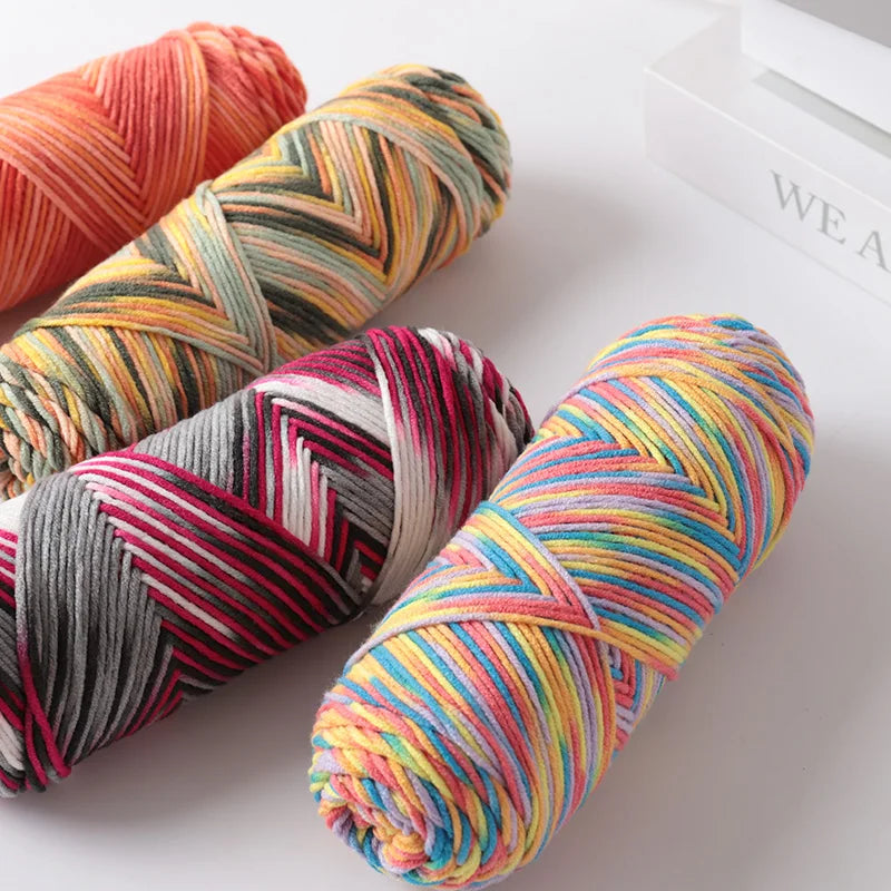 Yarn, Multicolor for Handmade Sweaters, Scarves, Blankets & Crochet Crafts