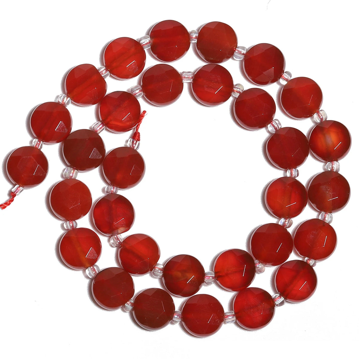 Stone Beads Nature Flat Round Amazonite Quartz-Style Agate Fluorite Craft Beads