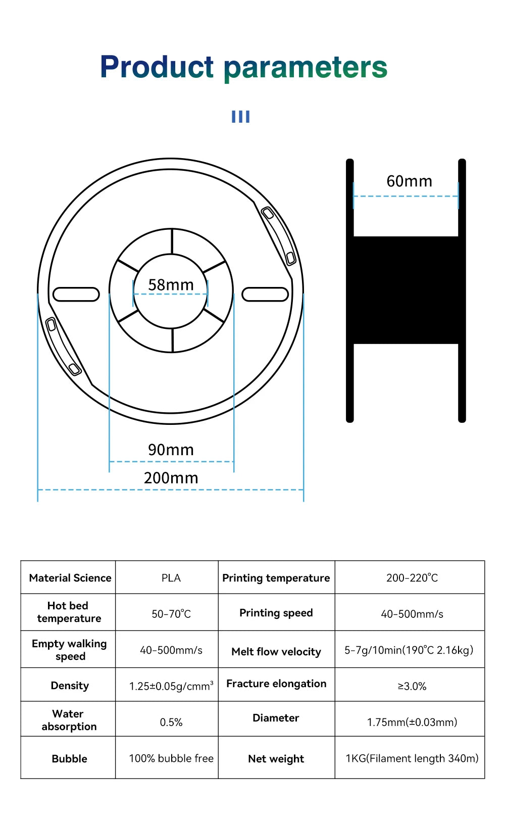 KINGROON Silk Dual-color PLA Filament 3D Printer 1.75mm 11/22 lbs Silk PLA Filament Plastic Materials 3D Printing Special Color
