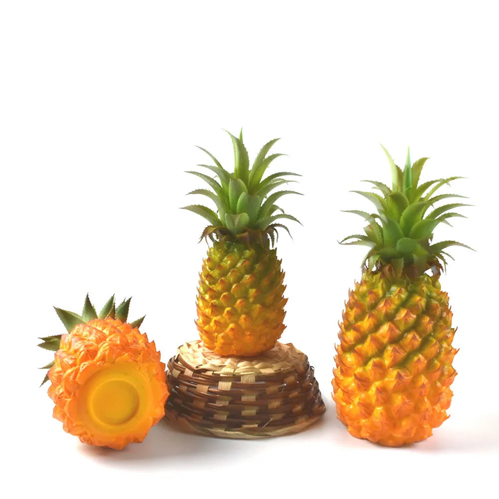 Large Yellow Pineapple Tropical Fruits Decorative Foam Artificial Imitation Fake Decorations Display Decor DIY Craft