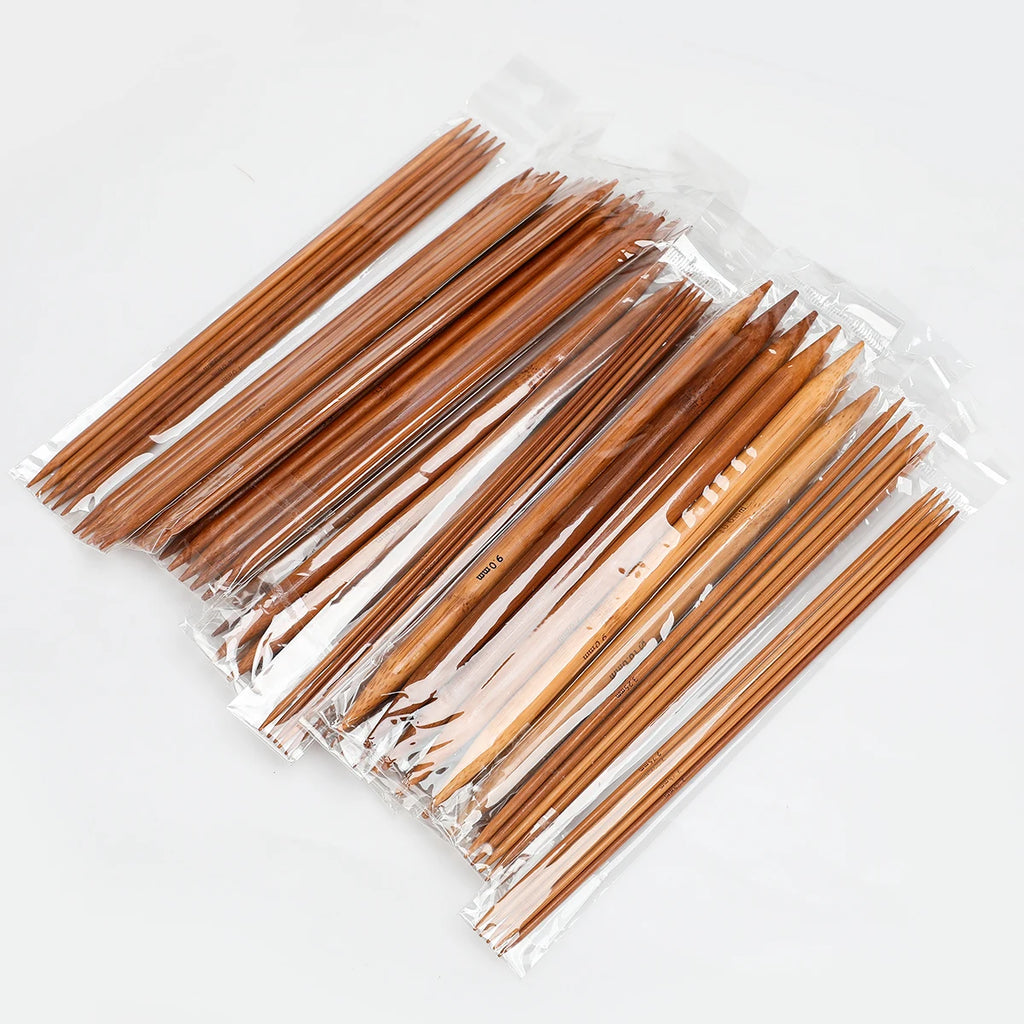 Knitting Needles, Bamboo Double-Pointed Set for Handmade Yarn Projects