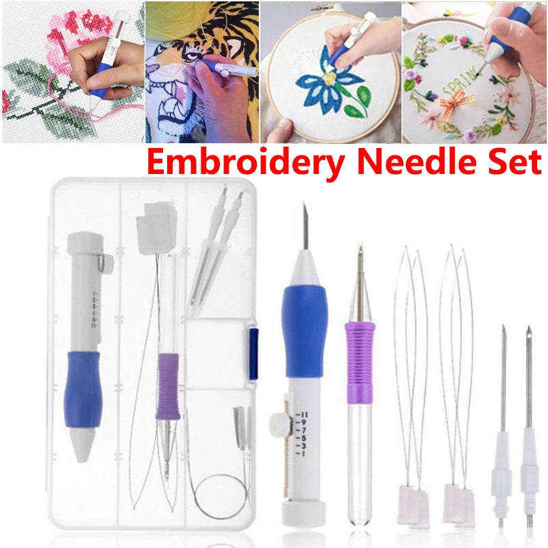 Punch Needle Tool Set, Embroidery Pen for Handmade Needlework & Yarn Crafts