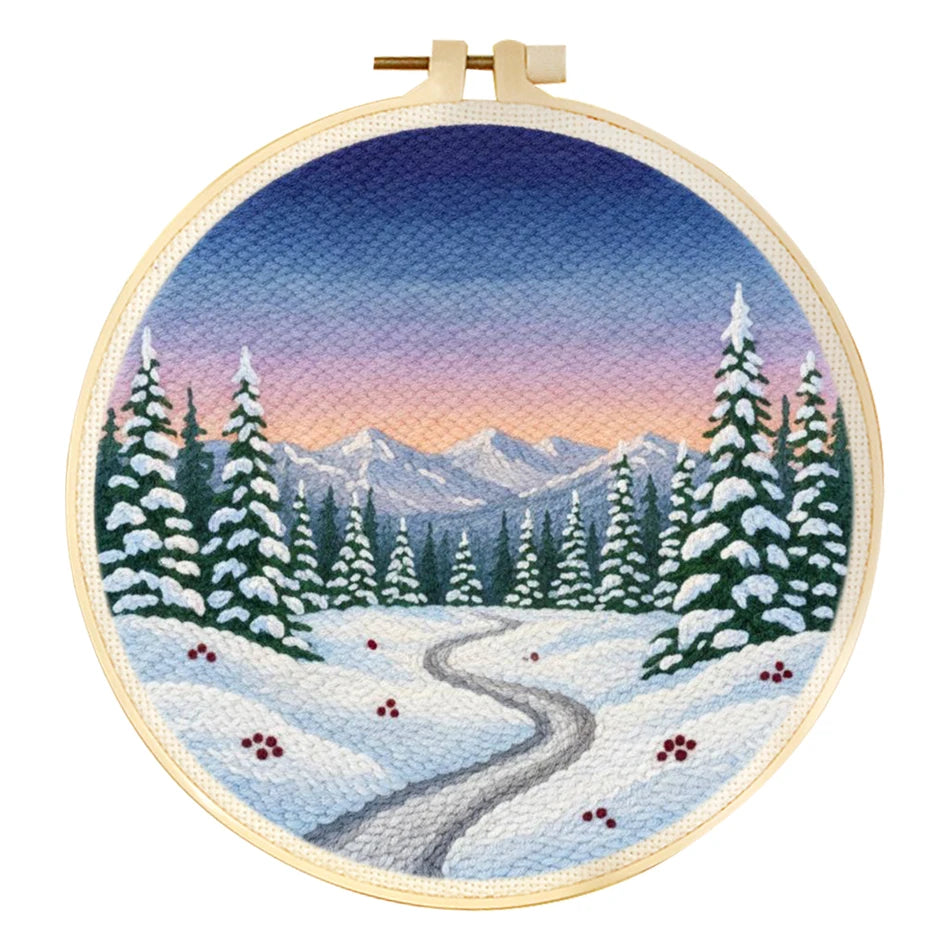 Punch Needle Kit, Forest River Landscape for Handmade Wall Art & Gifts