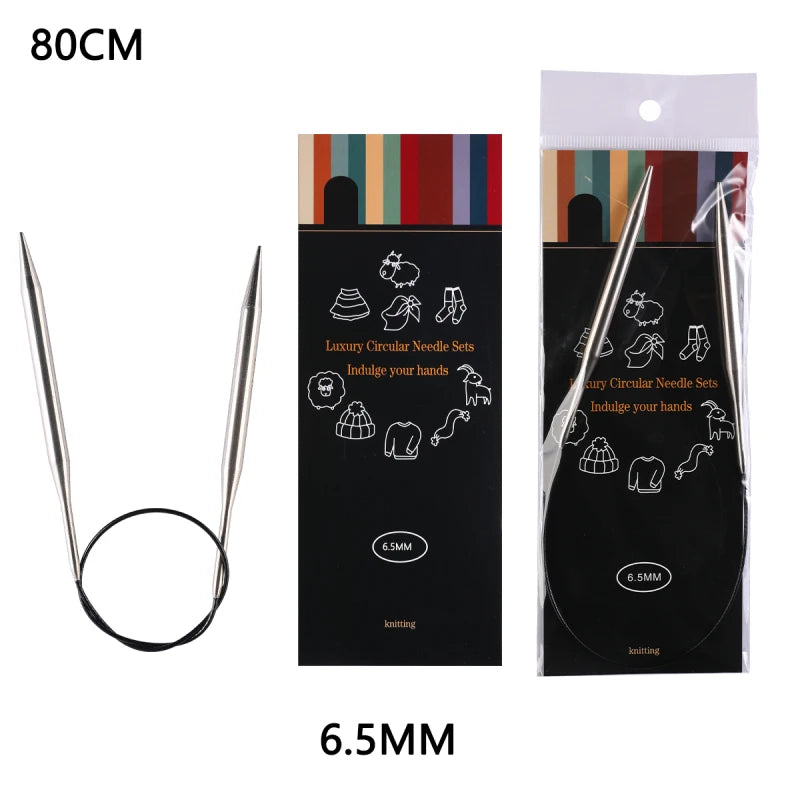 Knitting Needles, Stainless Steel Circular for Handmade Sweaters & Scarves