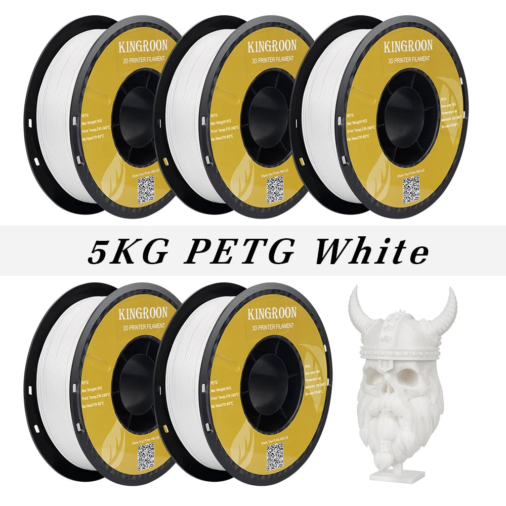 3D Printer Filament PLA & PETG 5KG 5 Rolls 1.75mm 13 Colors KINGROON