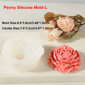 Peony Flower Candle Mold DIY Bud Flower Petal Resin Casting and Soap Making Molds 3D Heart Rose Floral Mold for Home Decor Gift