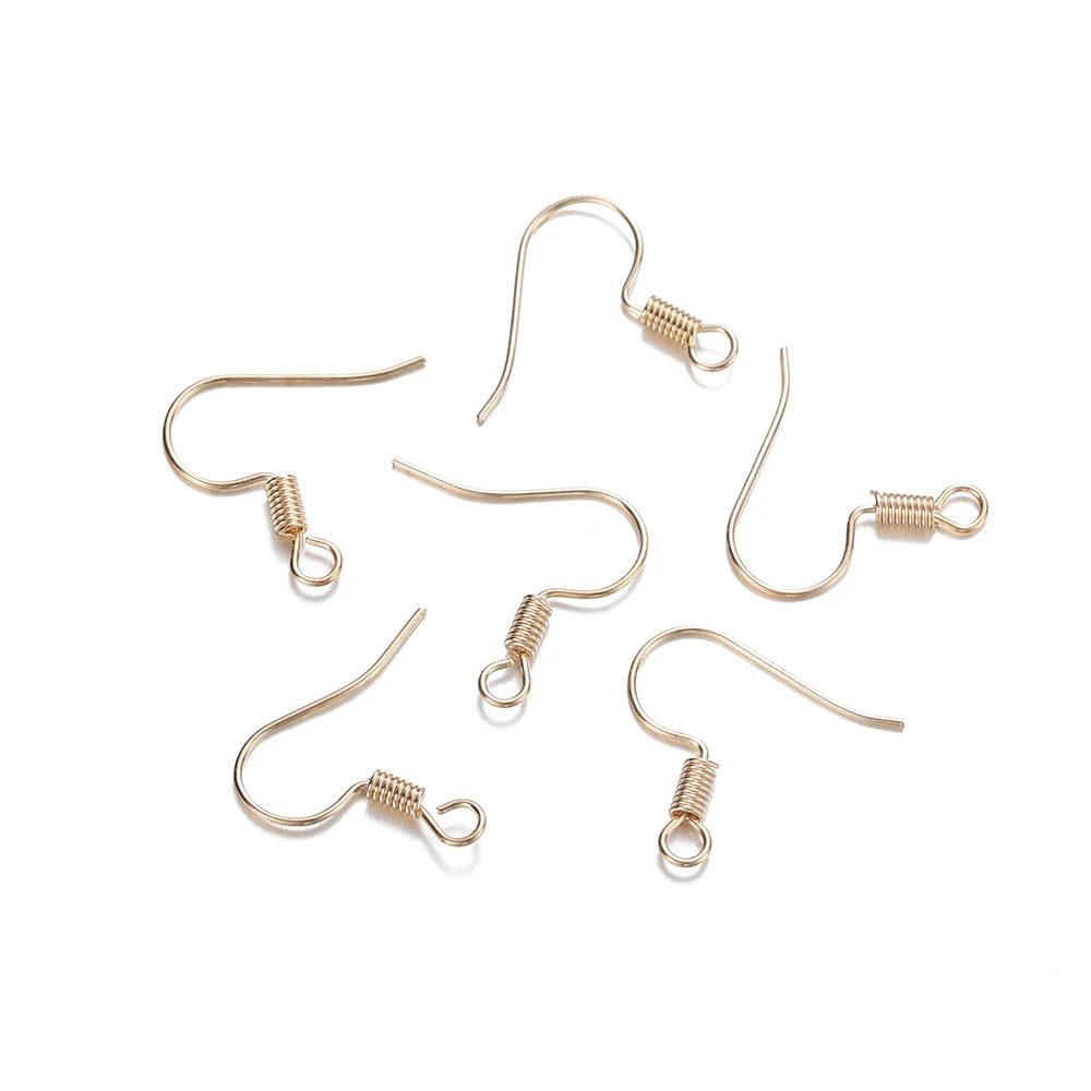 Earring Components Gold Color French Hook Clasps Earwire Iron DIY Jewelry Making