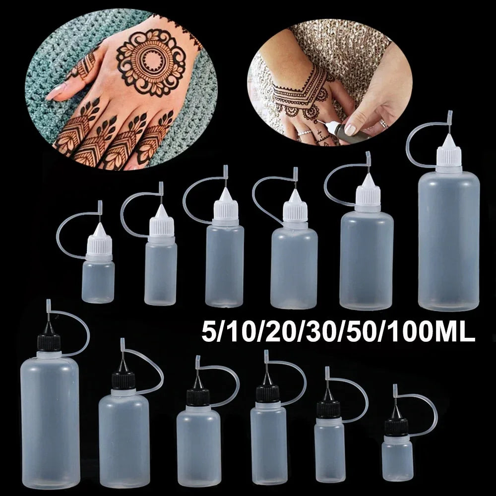 Glue Applicator Bottles Empty Needle Tip Paper Quilling Craft Tools 5 Pack