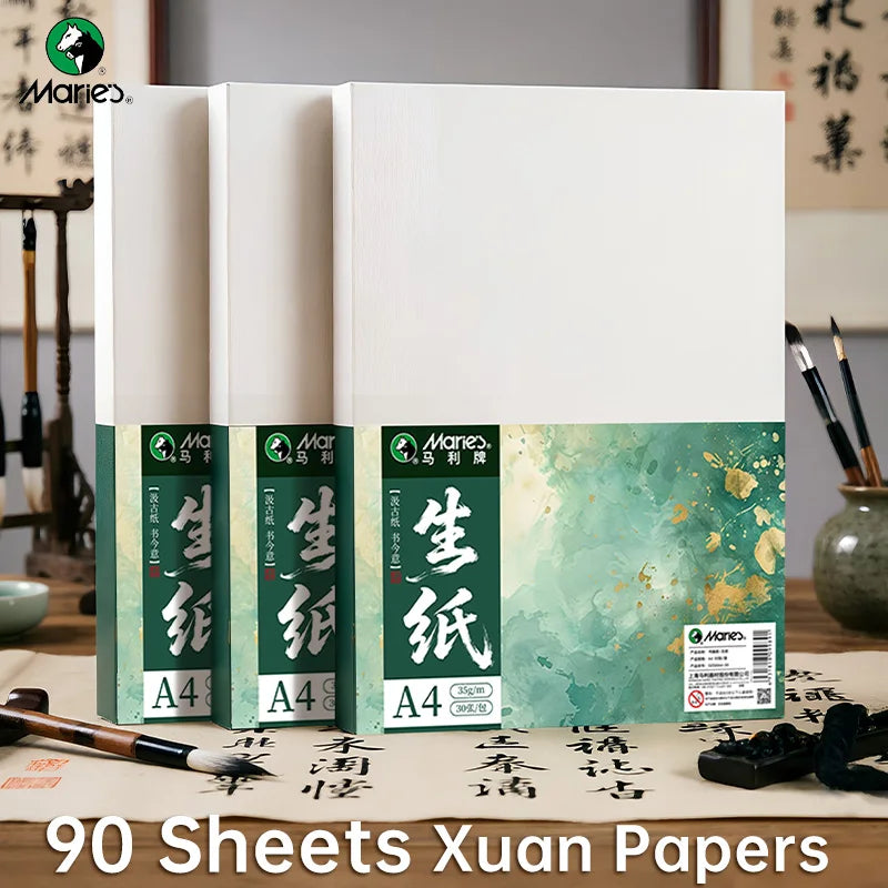 Marie's Rice Paper (Raw) 120 Sheets — Sumi, Ink & Watercolor Painting