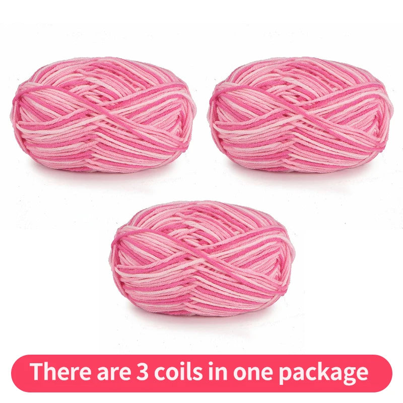 Three pink tonal yarn skeins, shown as one package on a white background.