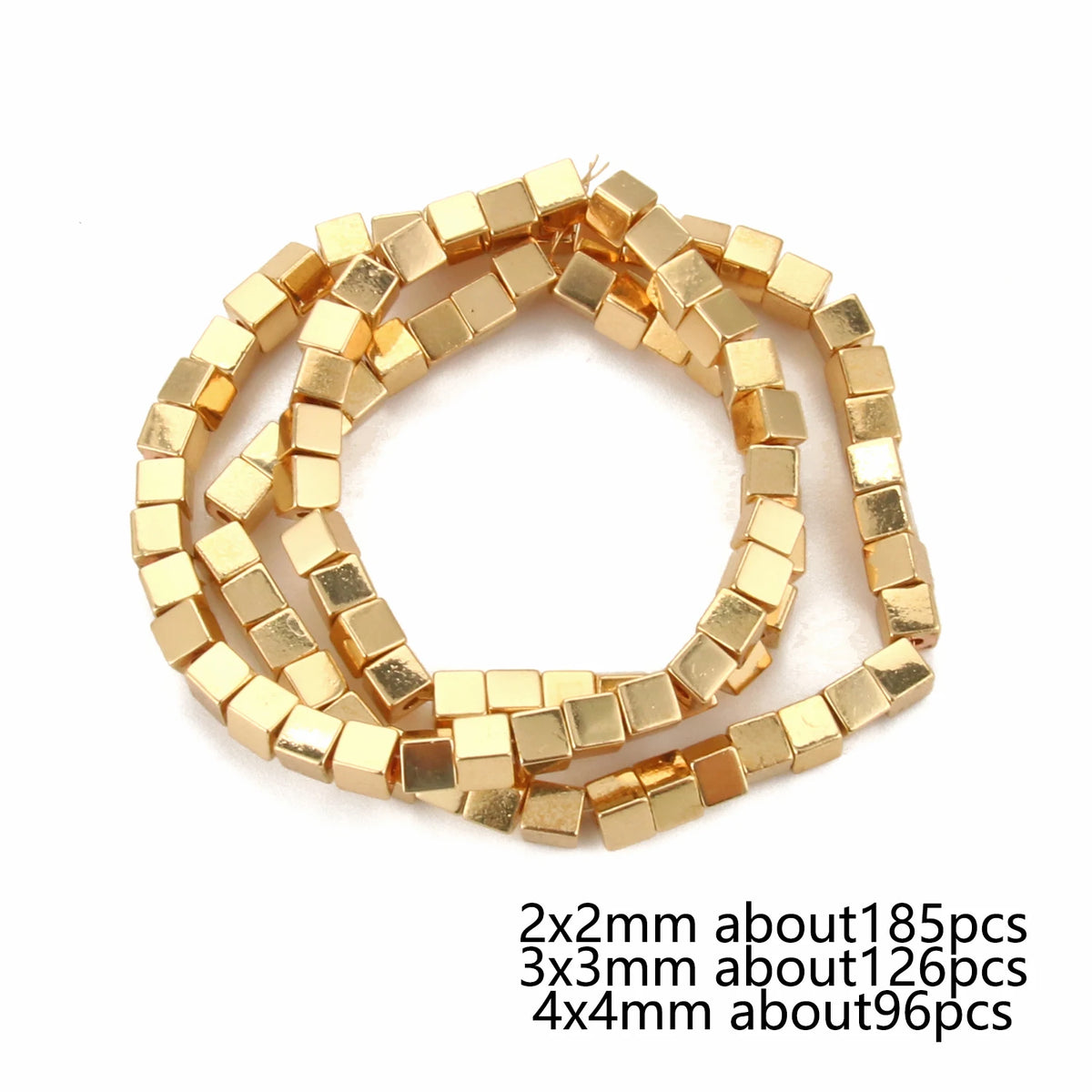 Stone Beads Hematite-Style Gold-Tone Mixed Shapes for DIY Jewelry Making