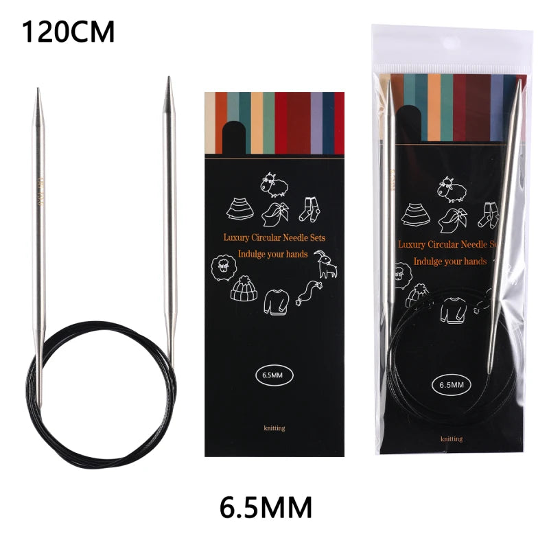 Knitting Needles, Stainless Steel Circular for Handmade Sweaters & Scarves