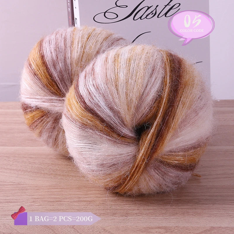 Yarn, Rainbow Gradient for Handmade Coats, Sweaters, Gloves & Shawls