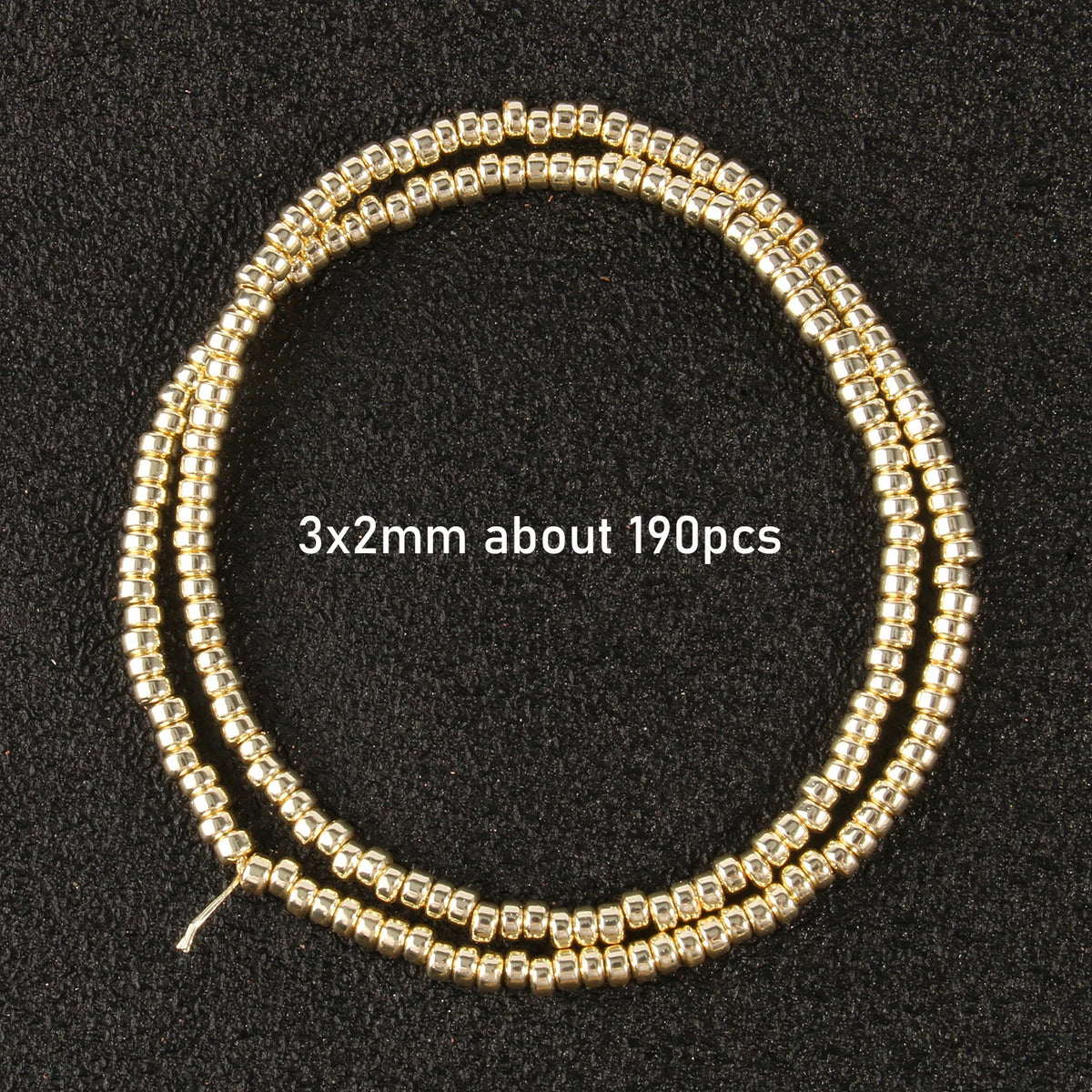 Stone Beads Gold-Tone Hematite-Style Mixed Shapes for DIY Jewelry Making