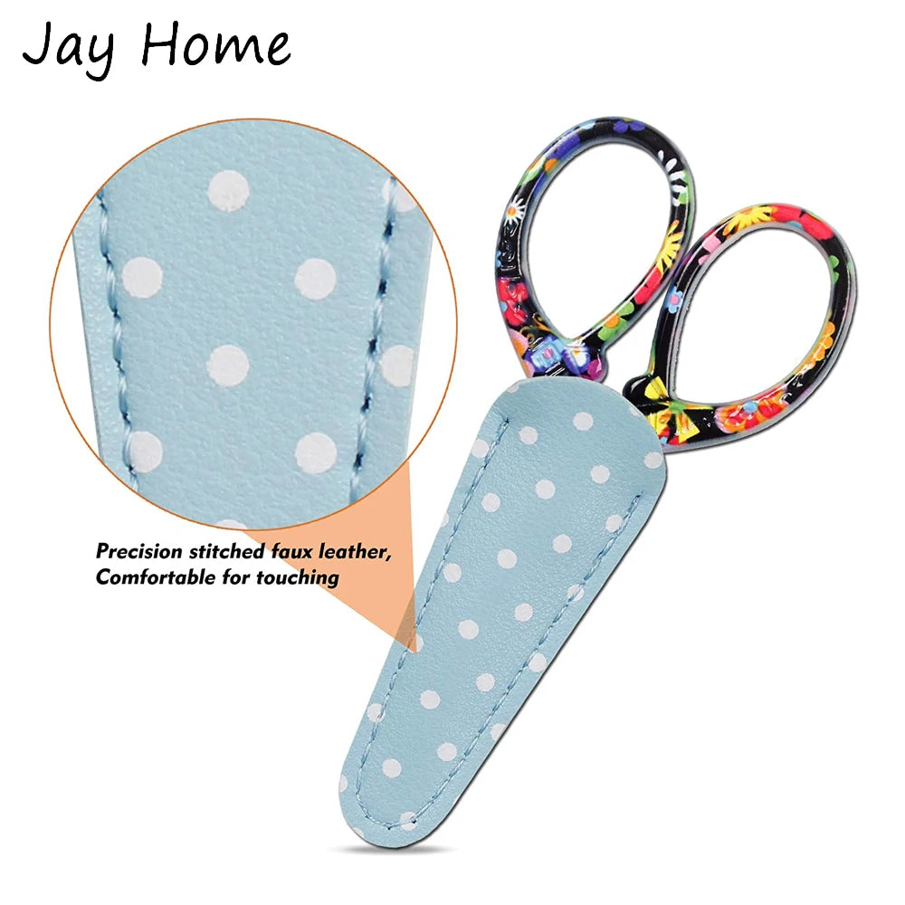 Embroidery Scissors with Protective Cover for Sewing & Needlework Crafts