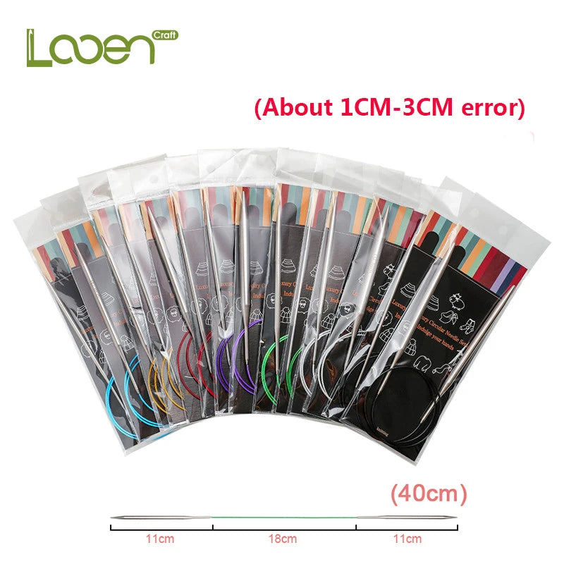 Knitting Needles, Stainless Steel Circular for Sweaters & Yarn Projects
