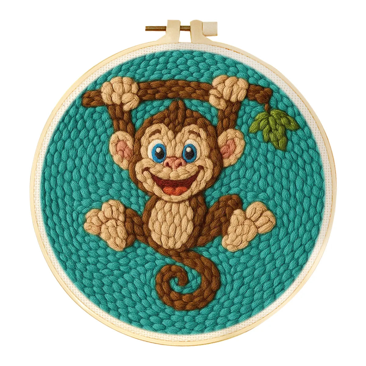 Punch Needle Kit, Animal Patterns with Frame for Handmade Embroidery Art