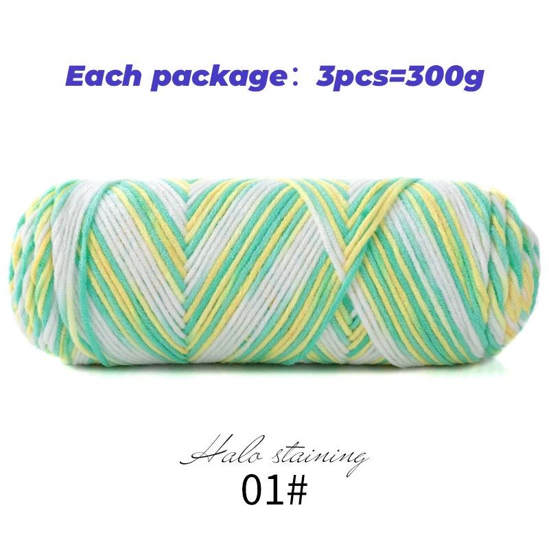 Yarn, Multicolor for Handmade Sweaters, Scarves, Blankets & Crochet Crafts