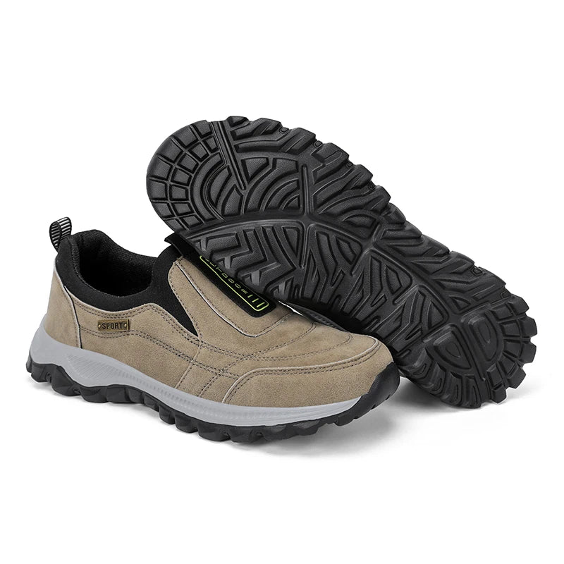 Mens casual suede leather shoes.  Slip on and comfortable, colors in rown, black and blue.  Casual loafer style, these shoes can be worn for any occasion!  non slip soles and durable stitching.