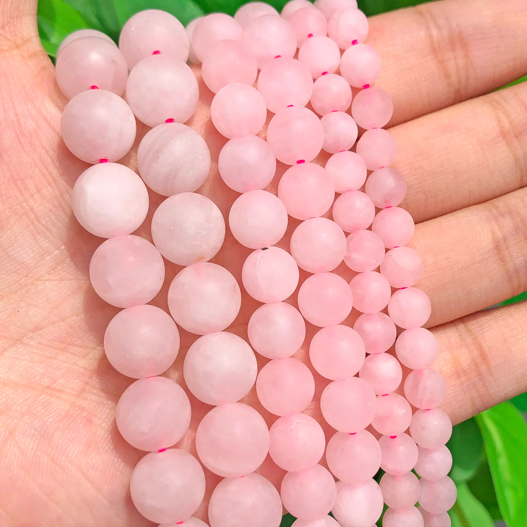 Stone Beads Matte Round Turquoise Jasper Quartz Styles for DIY Jewelry Making