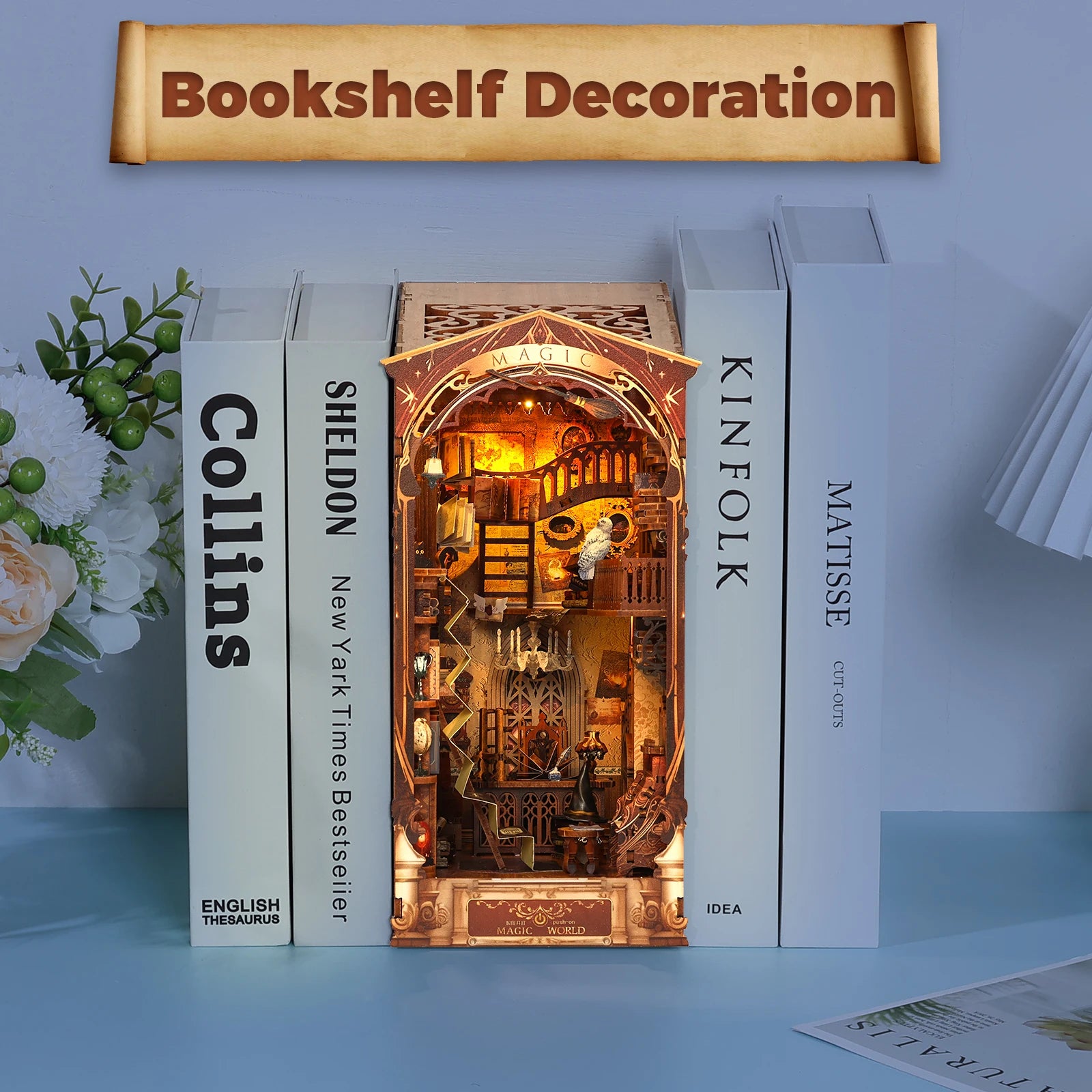 New DIY Book Nook Kit Car Dashboard Ornament Decoration