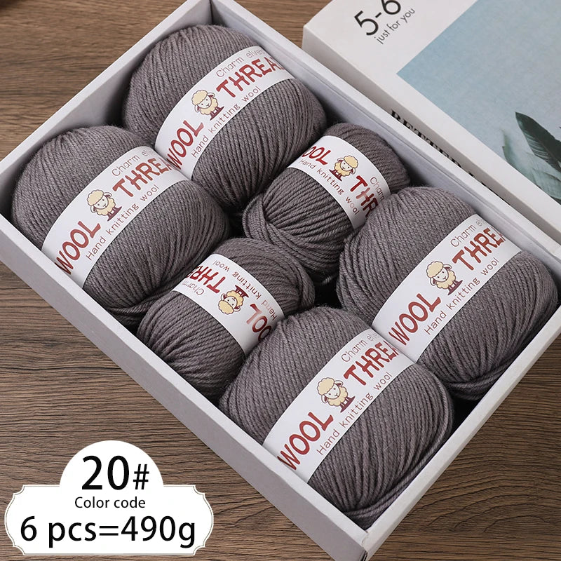 Yarn, Medium-Coarse for Knitting Sweaters, Scarves, Hats & Winter Crafts