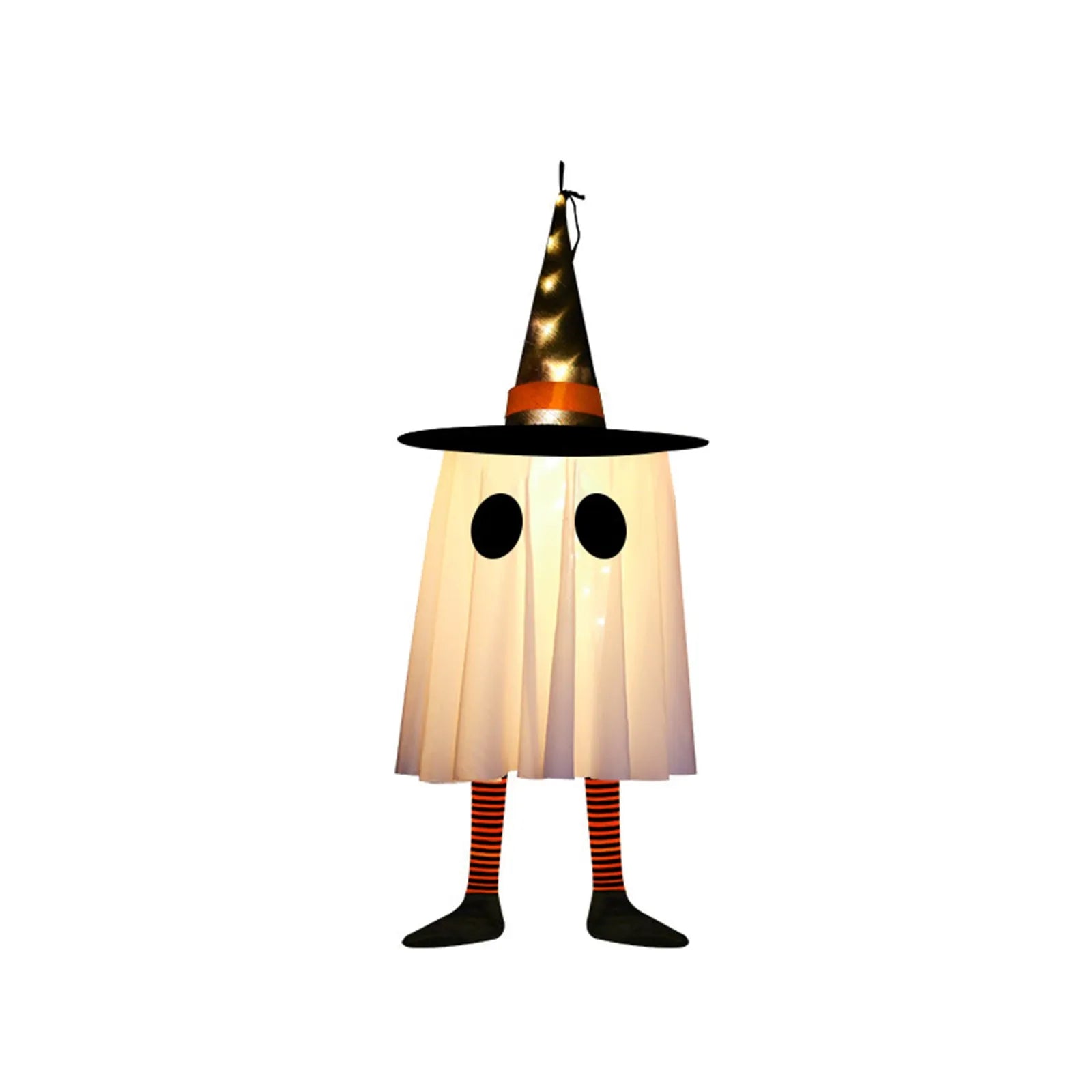 Halloween Glowing White Ghost Hanging Lights Outdoor Decoration 50cm