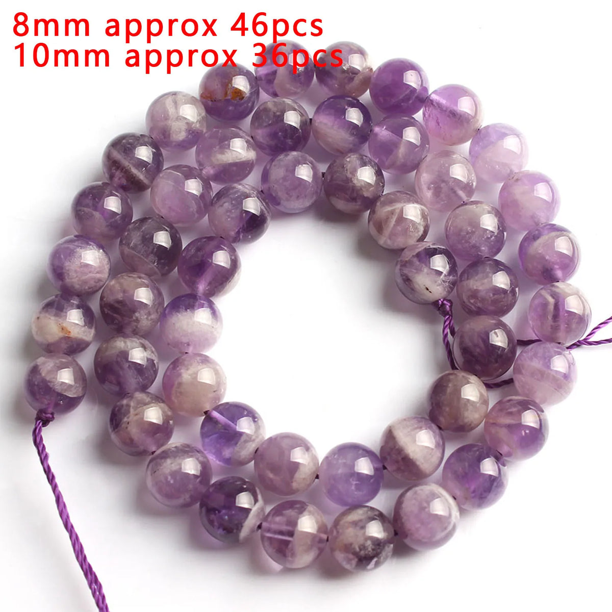 Stone Beads Purple Amethyst-Style Assorted Shapes for DIY Jewelry Making