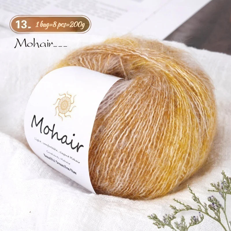 Yarn, Striped Gradient for Crochet Openwork Sweaters, Scarves & Shawls