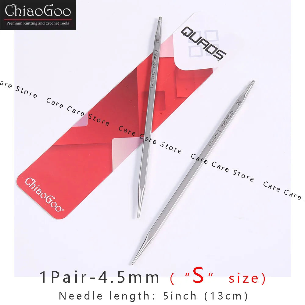 Knitting Needle Tips, ChiaoGoo QUADS Cubic for Interchangeable Yarn Crafts