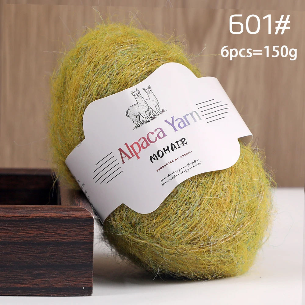 Yarn, Solid Color Long-Pile for Sweaters, Gloves, Hair Ties & Shawls