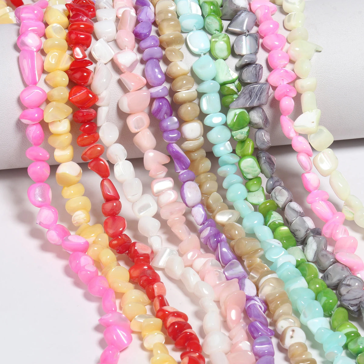 Shell Beads Irregular Graval Dyed Mother of Pearl Bracelet Bracelet Supplies