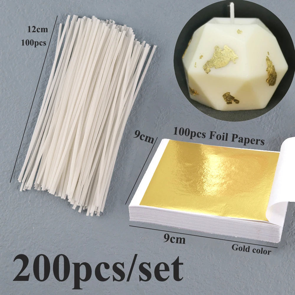 Candle Wicks Pre-Waxed Cotton Smokeless Metal Tab 1-8in DIY Candle Making