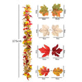 Artificial Maple Leaf Autumn Decor Fall Leaves Vine Hanging Wall Decor For Thanksgiving Halloween Wedding Party Home Decoration