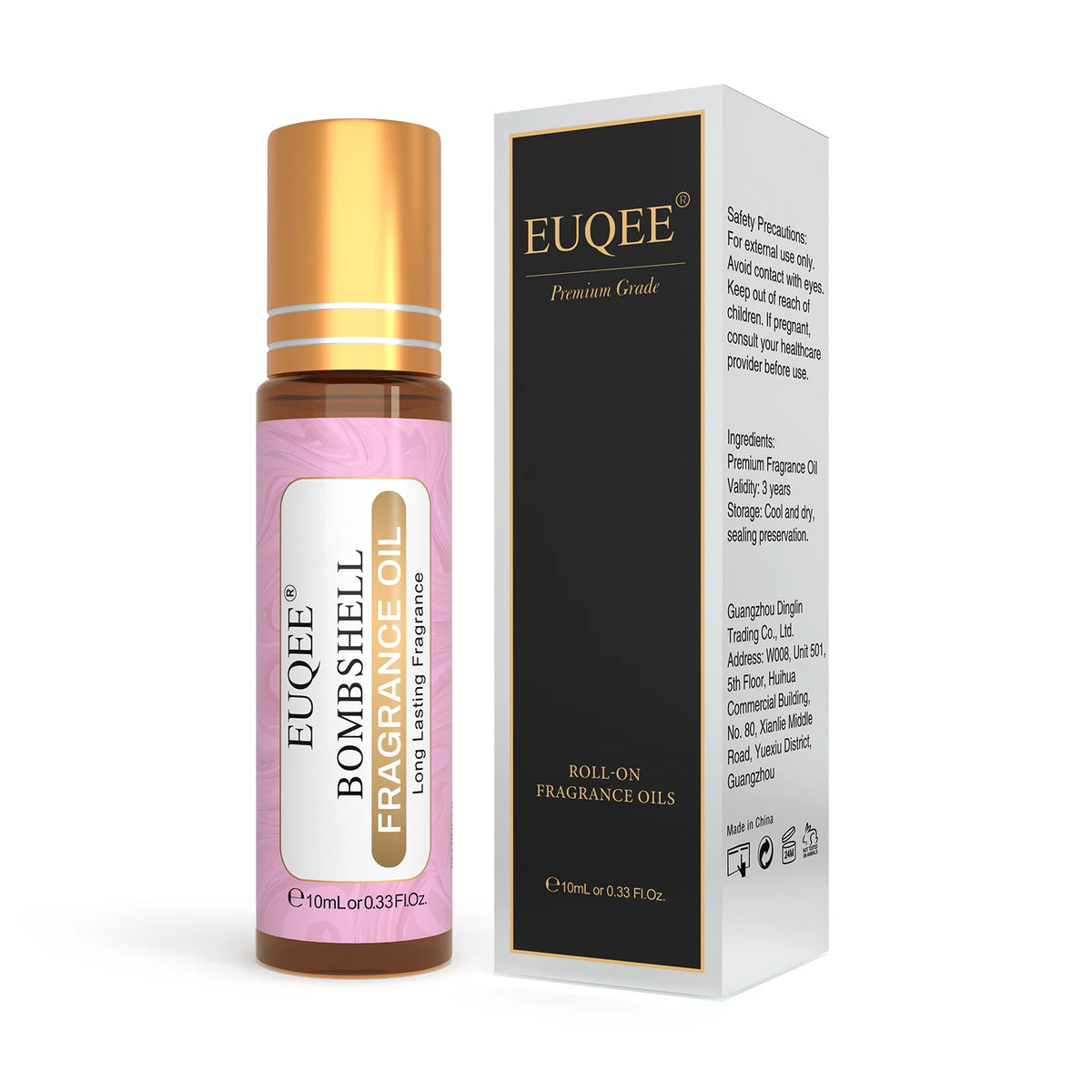 EUQEE Women's Roll-On Perfume Oil 10ml 31 Scents Alcohol-Free Long-Lasting