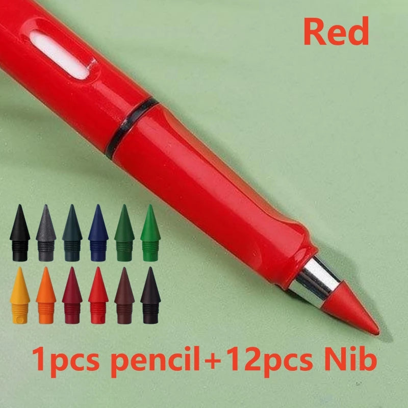 Inkless Eternal Pencil — Metallic Nib, 12 Colors, Writes 500,000 Words