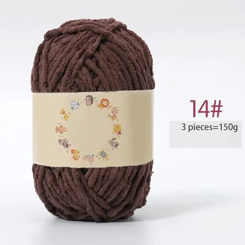 Yarn, Fine Chenille for Handmade Bear Crafts, Pillows, Sweaters & Scarves