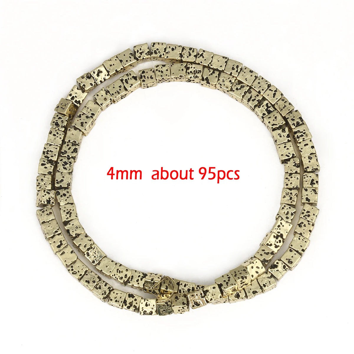Stone Beads Black Gold Silver Color Volcanic Lava Rondelle Spacer Craft Beads