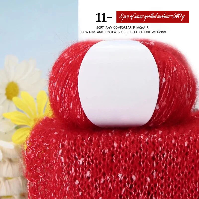 Yarn, Snow-Dot Effect for Knitting Sweaters, Shawls, Headbands & Hats