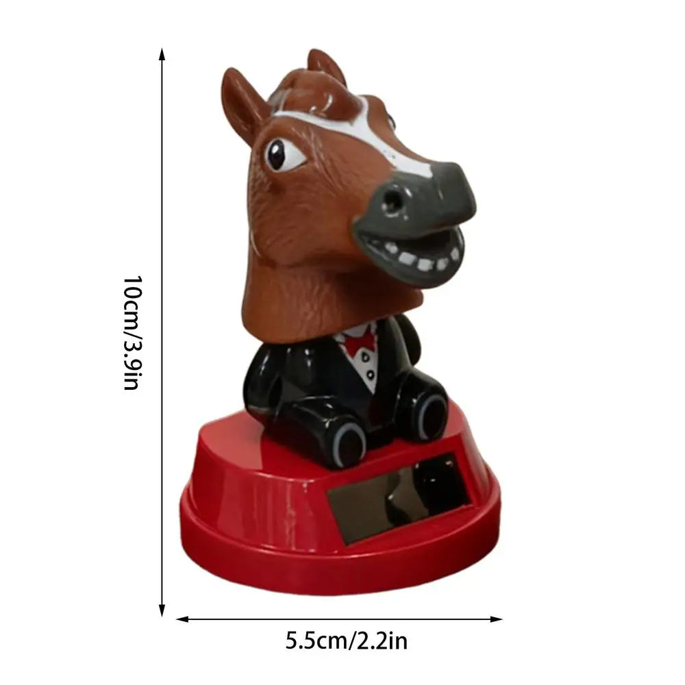 Car Ornament Solar Bobblehead Doll Car Dashboard Ornament Decoration